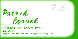 patrik czovek business card